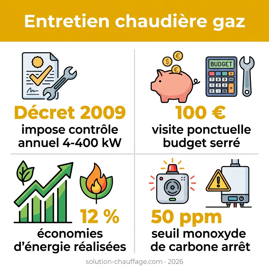 Infographie — entretien chaudière gaz