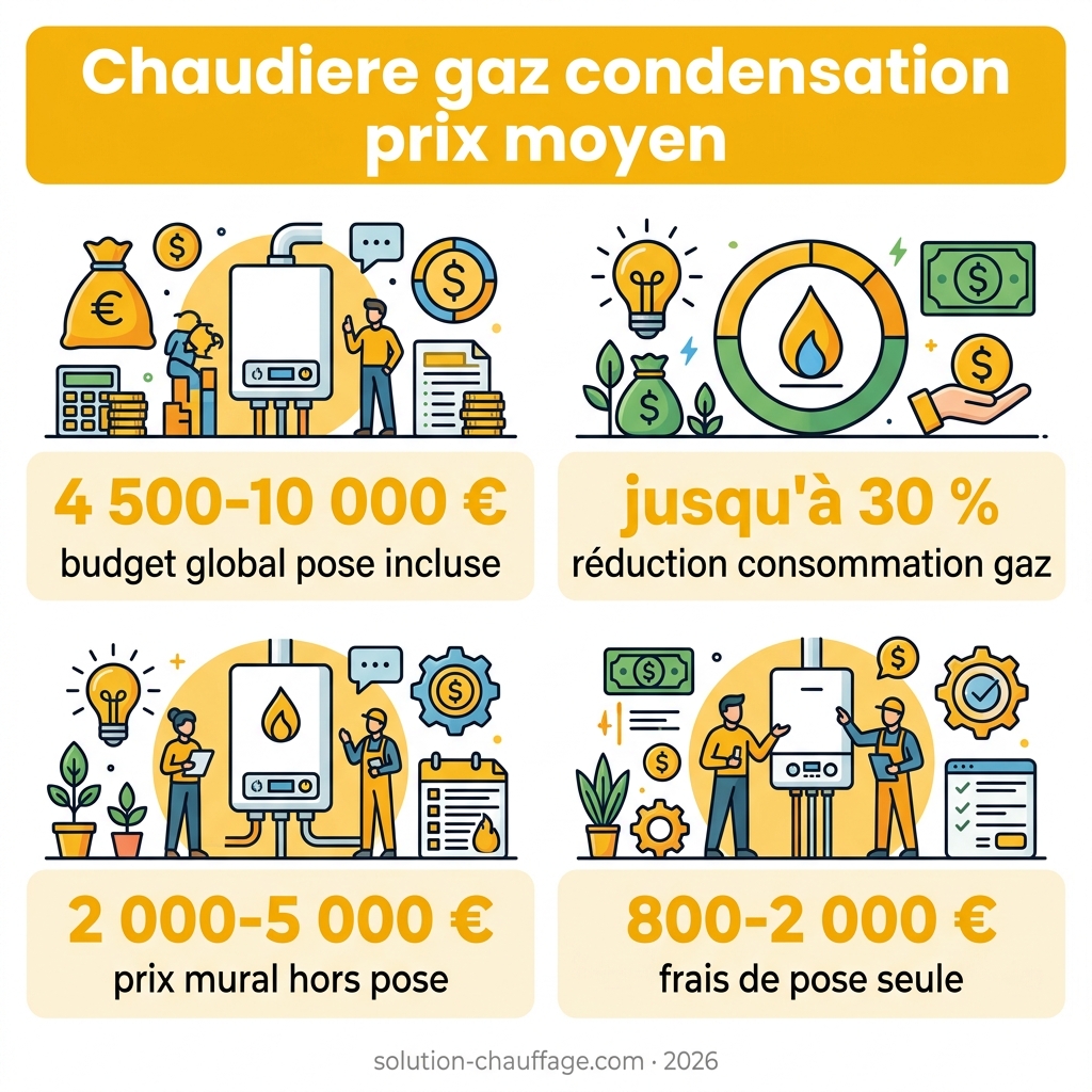 Infographie — chaudiere gaz condensation prix moyen