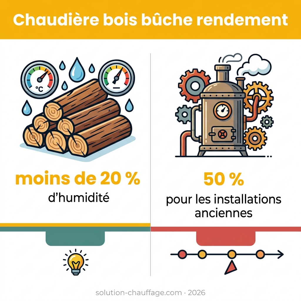 Infographie — chaudiere bois buche rendement