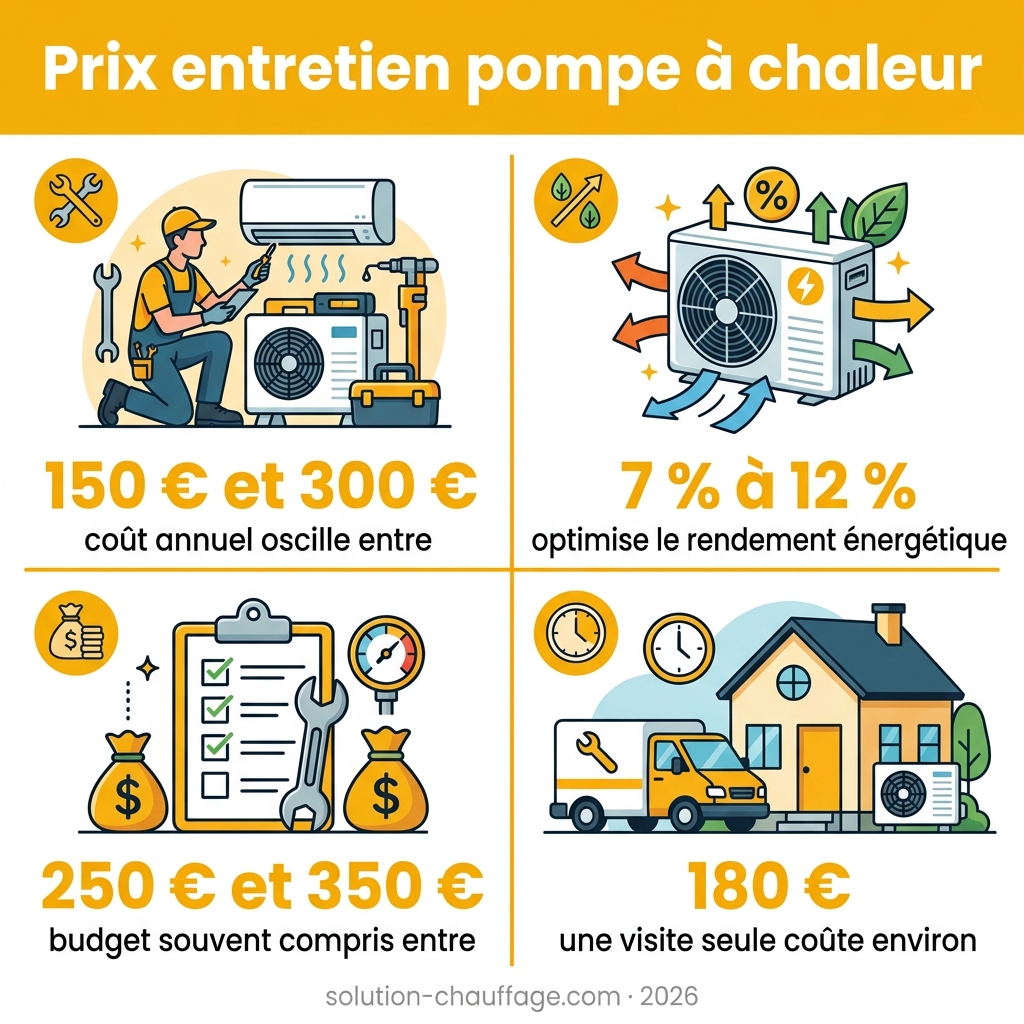 Infographie — prix entretien pompe à chaleur
