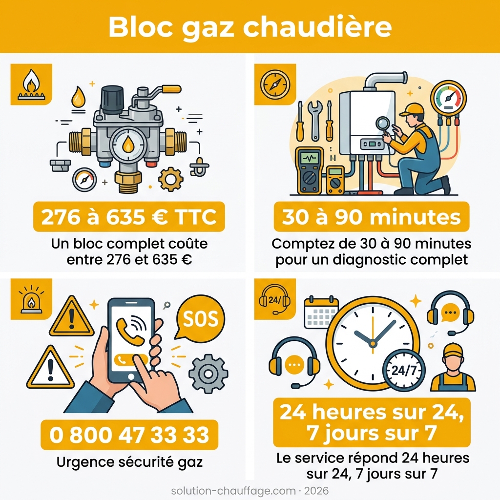 Infographie — bloc gaz chaudière